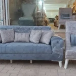 مبل راحتی چستر یونانی 7 نفره پایه چوب