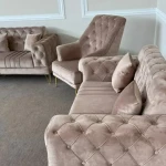 مبل راحتی چستر یونانی 7 نفره پایه فلزی
