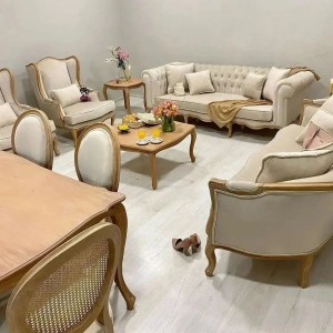 مبل کلاسیک چستر فرانسوی نگین 8 نفره