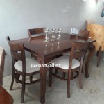 میز ناهارخوری دو تیرک 6 نفره